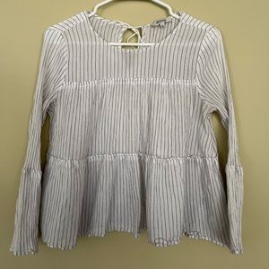 MADEWELL white striped shirt